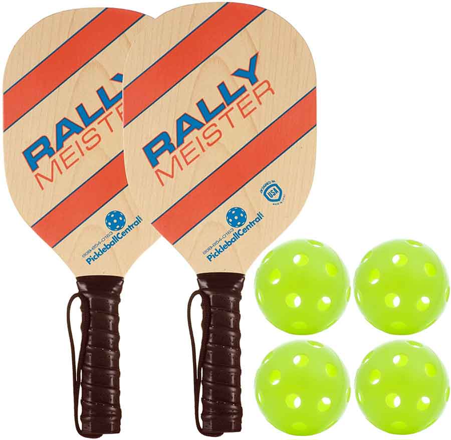 Rally Meister Wood Pickleball Paddle Bundle